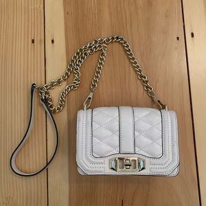 Rebecca Minkoff White Leather Chain Mini Bag
